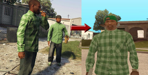 Carl Johnson GTA 5 New Blouse Mod