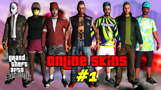 ONLINE SKINS #1 (GTA5) PARA GTA SA