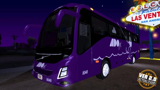 Volvo 9800 de ADO gl Cromatica Morada