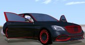 Mercedes Benz S-class Black-Red Tuning