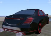 Mercedes Benz S-class Black-Red Tuning