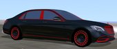 Mercedes Benz S-class Black-Red Tuning