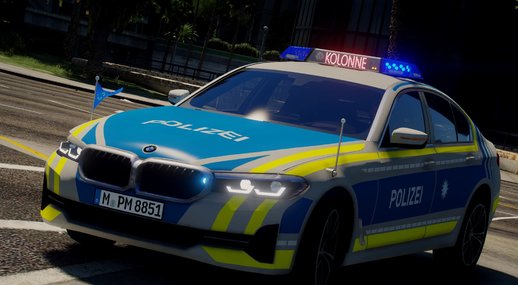 BMW G30 2021 Polizei München (Flags/ELS/Reflective)
