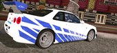 C-West Nissan Skyline GTR R34 (2Fast 2Furious)(SA lights) for mobile