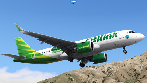 Livery Citilink Spesial BNN PKGTI Airbus A320 Neo