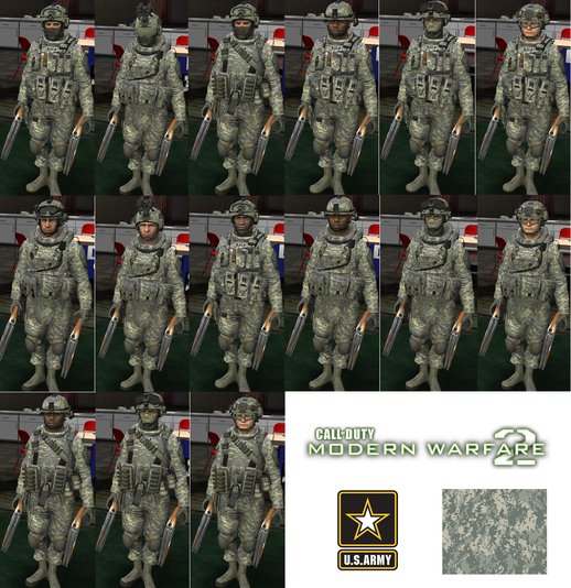 Call Of Duty Modern Warfare 2 Skins - Army Combat Uniform