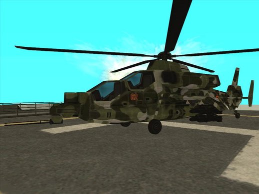  Warsong Attack Helicopter (CAIC Z-10, Agusta A129 Mangusta) from Mercenaries 2: World in Flames