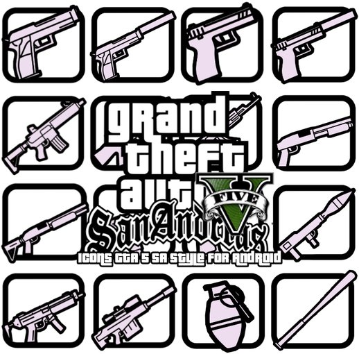 Icons From GTA 5 in the style of GTA SA For Android