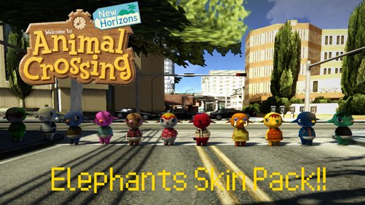 Animal Crossing Elephants Skin Pack!