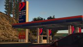 Petron Gasoline Station with Parked Vehicles