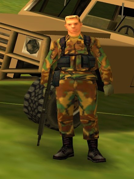 Blonde Army Soldier (Low-Poly)