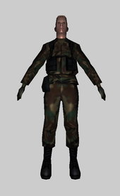 Blonde Army Soldier (Low-Poly)