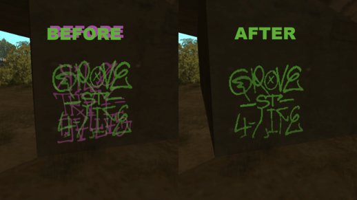 Authentic Grove Street Graffiti