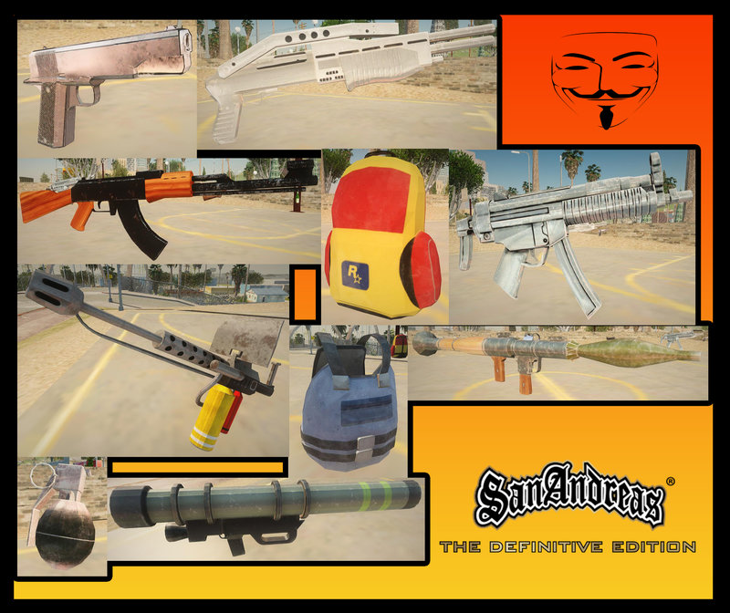 GTA San Andreas Weapon Wheel From Definitive Edition For Android