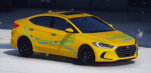 Hyundai Elantra Taxi Kareem Skin [Add-on] [FiveM]