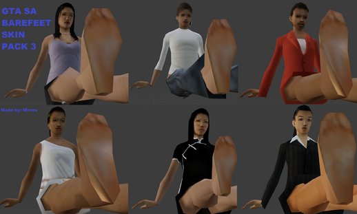 GTA SA Barefeet Skin Pack 3