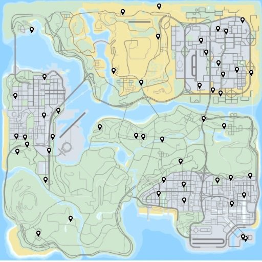 All Bribe's Location For San Andreas