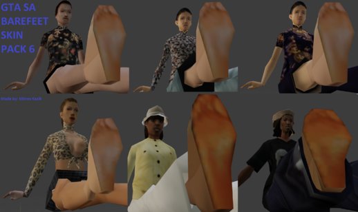 GTA SA Barefeet Skin Pack 6