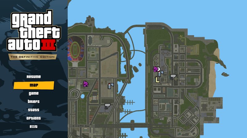 GTA 3 - Definitive Edition HD Satellite Map For GTA3 Mod 