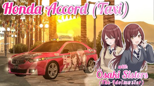 2010 Honda Accord Taxi with Shinymas (Idolm@ster) Paintjob