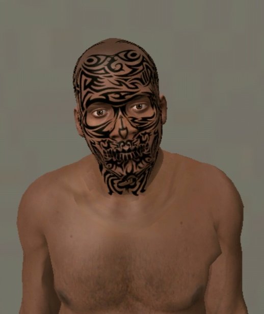 Franklin Player Face Tattoo V2