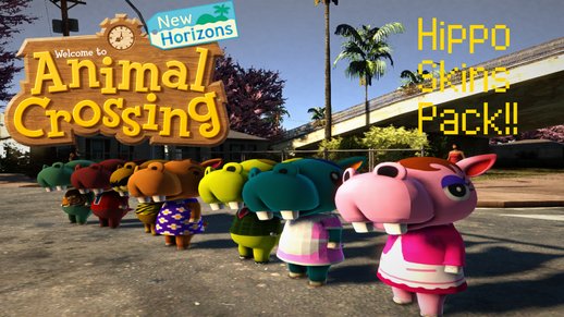 Animal Crossing Hippo Skin Pack