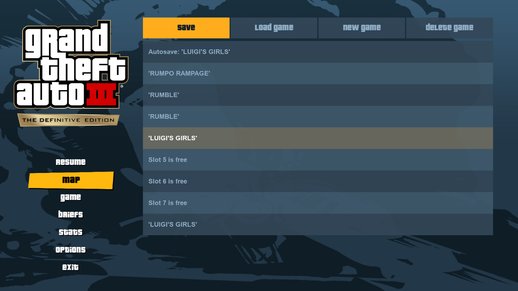 Save Anywhere in GTA 3 The Definitive Edition
