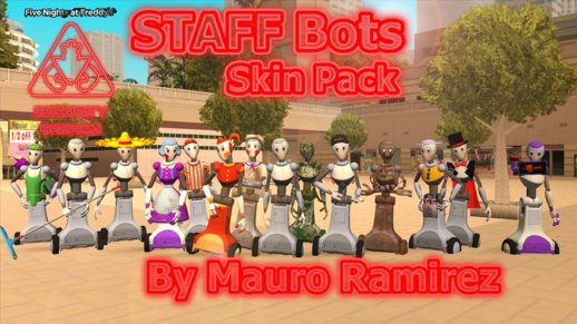 FNAF Security Breach STAFF Bots Skin Pack