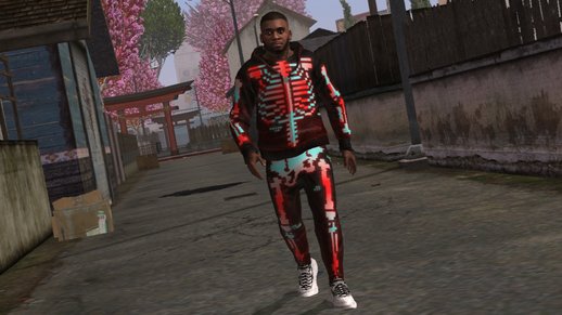 Corrupted Skeleton Outfit For Player Franklin 1.0