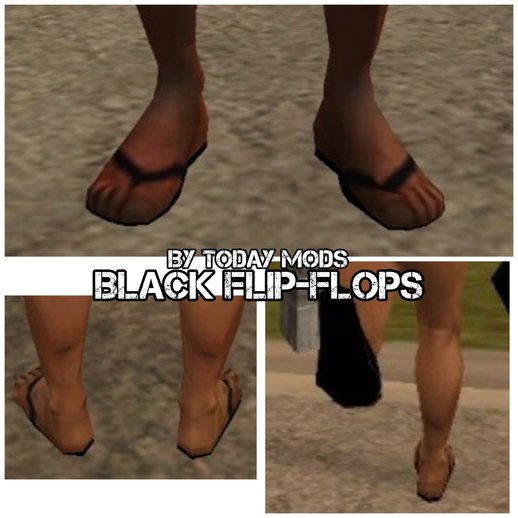 Black Flip-Flops Mod