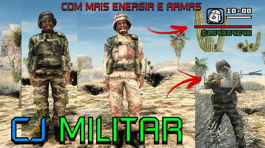 Mod CJ Militar Skin for PC Desktop