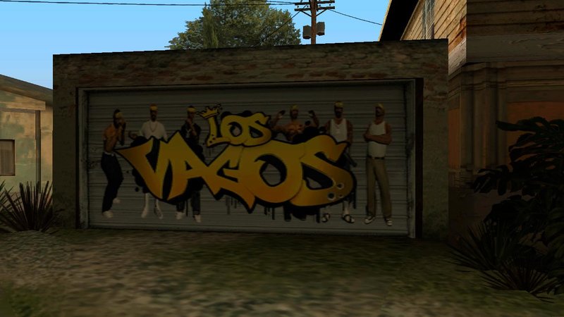 Dark green graffiti Los Santos Vagos (SprayTag7) [18665] - object