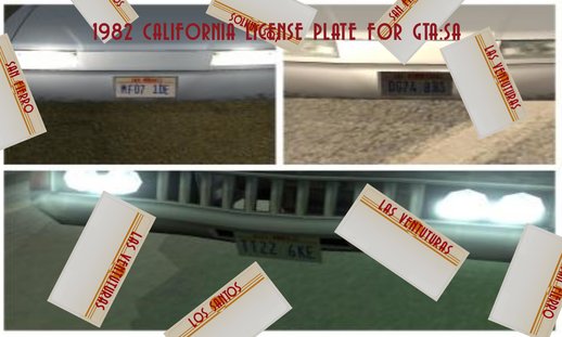 1982 California License Plate