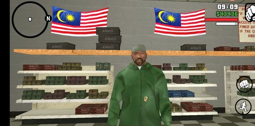 Realistic Malaysia Flag of AmmuNation Interior Decoration for Android