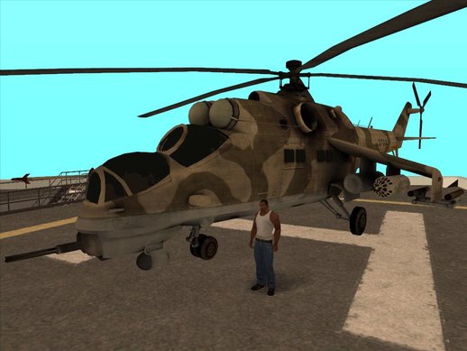 Mi-35 Hind (with Desert camouflage) from Battlefield 2: Special Forces