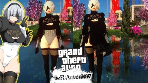 Naotara Li cosplay: 2B (Extra thicc) with Skirt or No Skirt