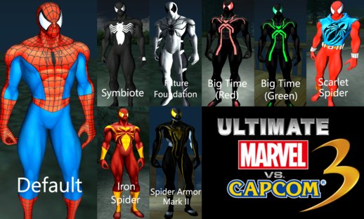 Spider-Man Skin Pack (Marvel vs Capcom 3)