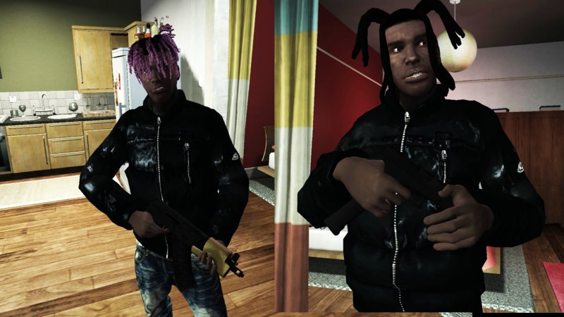 GTA 4 Black Luiz 4.0 King Von, Juice wrld, denzel dreads Mod