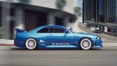 1997 Nissan Skyline GT-R R33 V-Spec AUTO GARAGE TBK MidNight Racing [Add-On / FiveM | Tuning | Template]