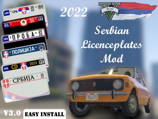 Serbian Licence Plates V3 - 2022 / 2023 - New Styles