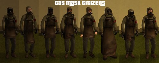 Gas Mask Citizens from Half-Life 2 Beta