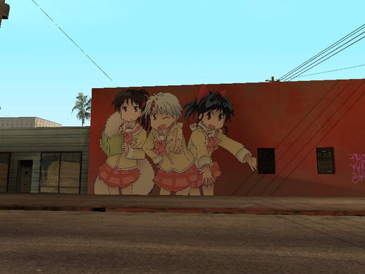 Mural Yashahime X Nichijou (Reuploaded)