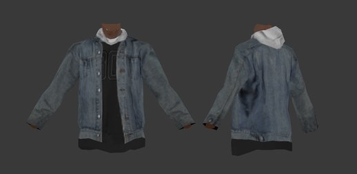 Denim Jacket with Hoodie