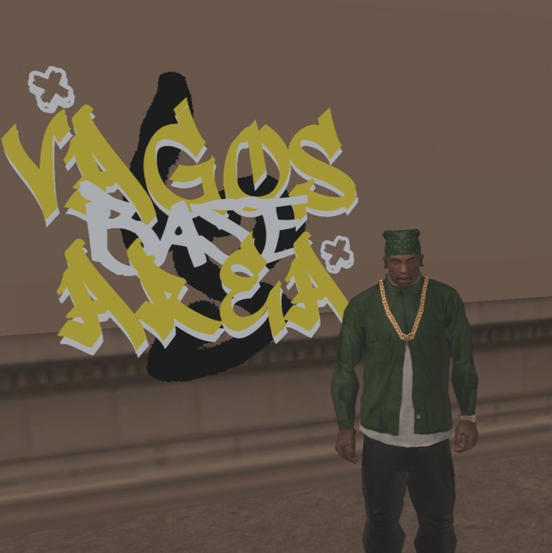 Dark green graffiti Los Santos Vagos (SprayTag7) [18665] - object