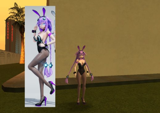 Purple Heart Bunny Outfit