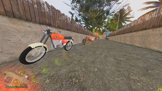 Motorcycle Parking At The Beginning Of The Game