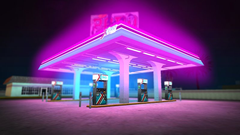 GTA San Andreas LV Gas Station Neon Light Mod 