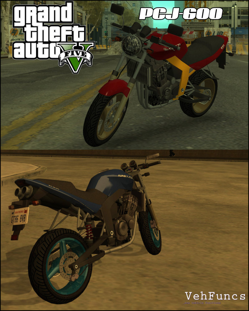 Família MixMods - Moto PCJ-600 original do GTA SA