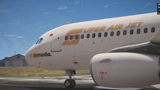 SUPER AIR JET AIRBUS A320 TSMEDIA LIVERY PK-SAJ