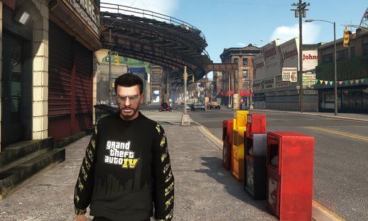 GTA IV Sweater, Hairstyle and Menu Screen Mod